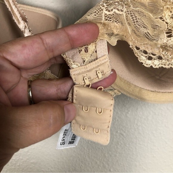 Wacoal French Garden Contour Bra Beige Lightly Lined 36B 85340 - Picture 7 of 7